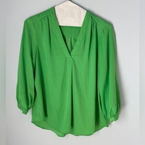 Vince Camuto Silky Green Blouse Top Size Large